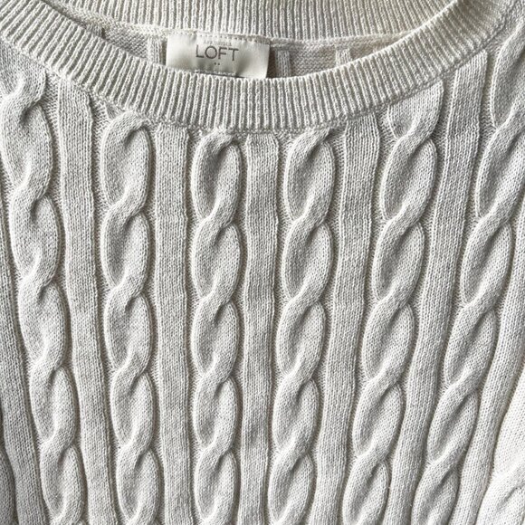 LOFT Cable Knit Sweater Top - S - Picture 7 of 7